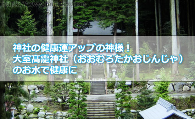 神社の健康運アップの神様！大室髙龗神社（おおむろたかおじんじゃ）のお水で健康に